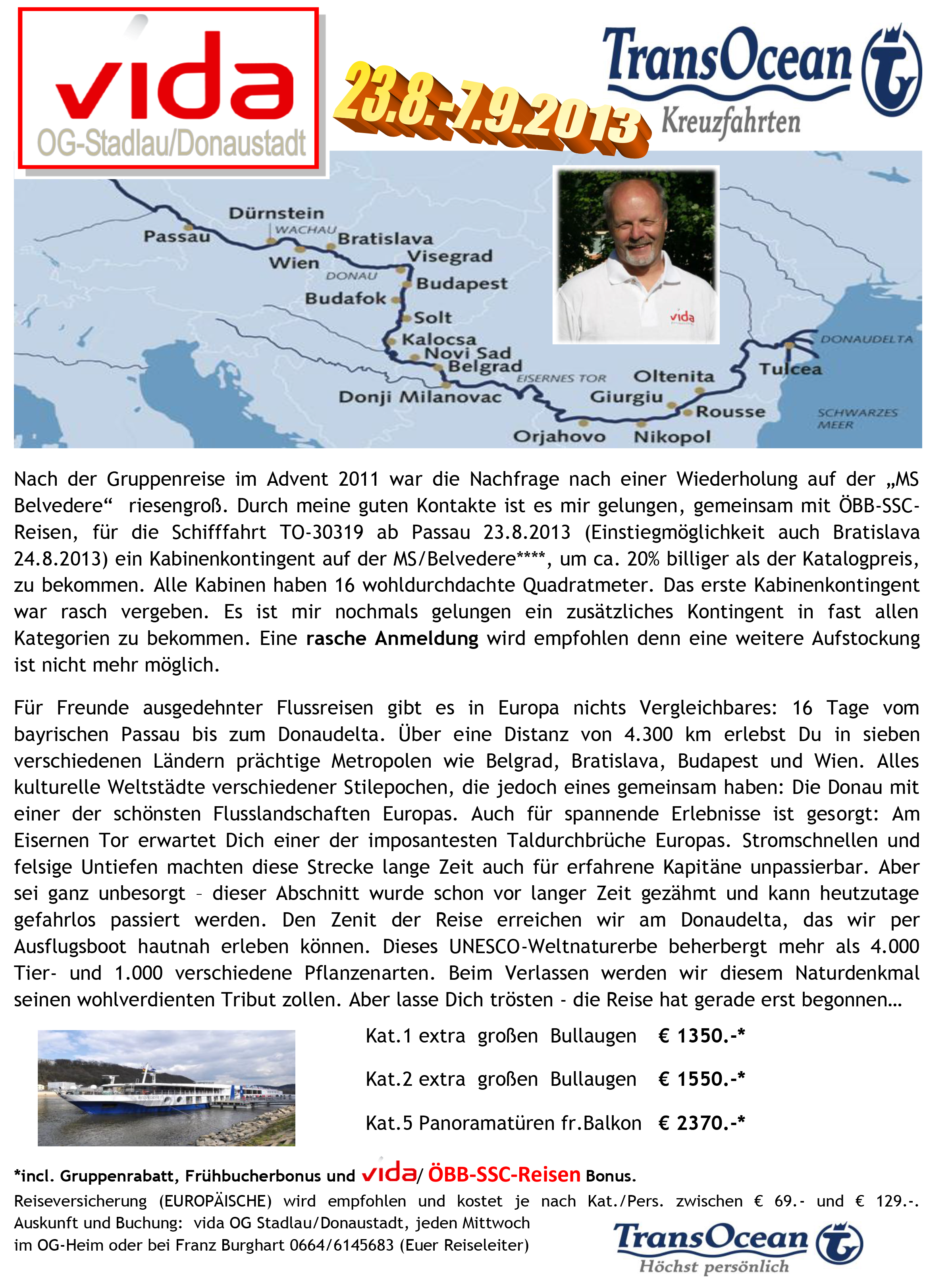 Donaudeltafahrt vida SSC - Zeitung